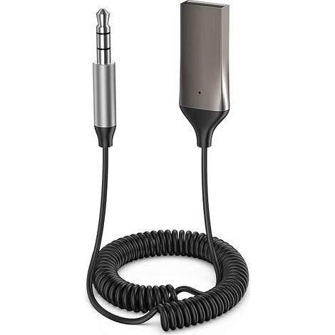 Adaptateur Bluetooth Aux - Récepteur Audio Sans Fil Bluetooth 5.0 - Pour Autoradio et Enceintes Domestiques - Prise 3,5 mm - Alimentation USB - 1 Pièce (1/5)