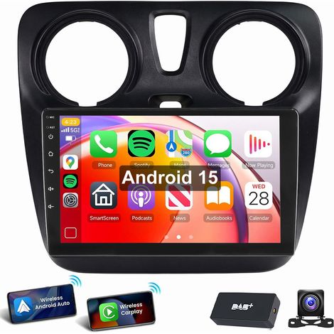 Pour Dacia Lodgy Dokker 2012-2021 Android 15 autoradio Carplay GPS BT RDS 4+64G DAB CAM