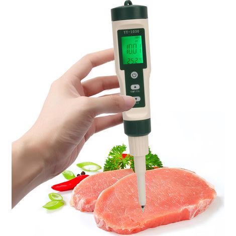 pH-mètre numérique Bluetooth à pointe fine, pH-mètre pour pâtes, fromages et cosmétiques. (1/5)