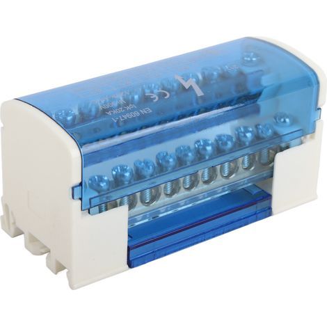 Boîte de distribution de terminaux, Rail Din monophasé à 2 étages avec coque transparente anti-poussière 211 (1/5)