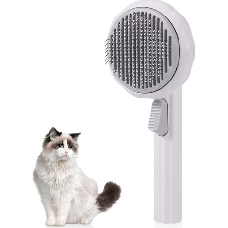 Brosse pour chat et chien pour l'entretien du pelage et l'élimination des poils, brosse de toilettage pour animaux de compagnie qui élimine les poils morts et les nœuds-AquaForge (1/5)