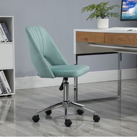 Chaise de bureau ergonomique sans accoudoirs, hauteur réglable, pivotante, vert HAVRYA (1/4)