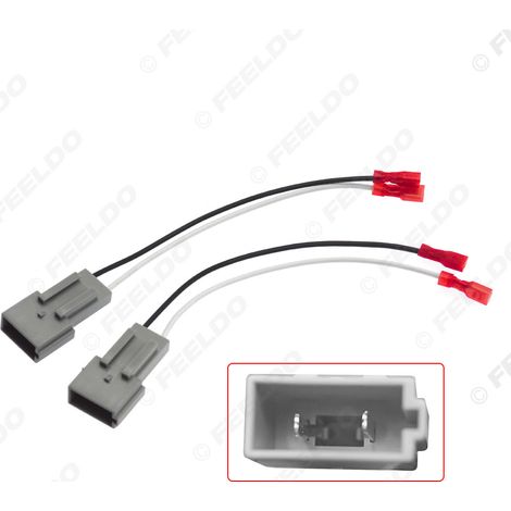 Compatible avec les câbles d'enceintes de voiture Ford/Mercury/Lincoln/Mazda, adaptateur de câble et câble de sortie.