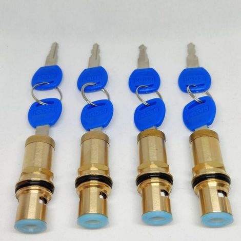 4Pcs Cartouches De Robinet Mitigeur Vannes De Robinet De Remplacement En Laiton Cartouche De Disque En Céramique Robinet De Robinet Chaud Et Froid Pour Robinet De Cuisine De Salle De Bain (1/5)