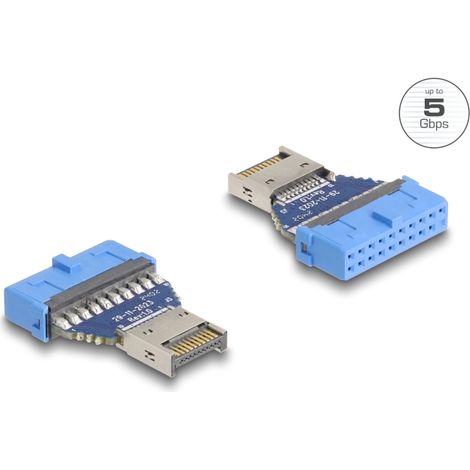 Delock USB 5 Gbps Adaptador de Cabezal de Pines hembra a interno USB Tipo-E Clave A macho