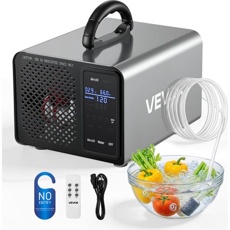 VEVOR Generatore di Ozono Professionale 36000 mg/h, Ozonizzatore Commerciale con Avvio Ritardato di 15 s, Timer in Base all’Area, Touchscreen LCD, per Auto, Fumo, Animali Domestici, Fino a 300 m² (1/5)