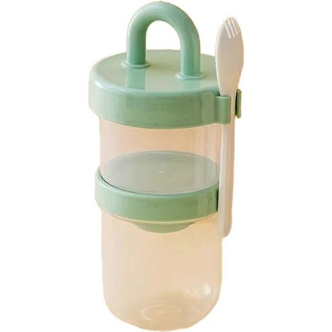 Déjeuner bocal hermétique couvercle épaissi Oatmeal tasse cuillère yaourt lait salade récipient conservation (1/5)