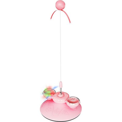 Jouet interactif pour chat avec herbe à chat, jouet pour chat d'intérieur, jouet amusant pour chaton avec boule lumineuse LED, jouet d'exercice pour chat, jouet kickball avec herbe à chat, cadeau pour