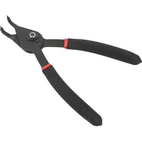 Pince à circlips de 20 cm, extracteur de circlips de dérailleur robuste pour blocage interne et externe, outil de réparation, coude à 90° (1/5)