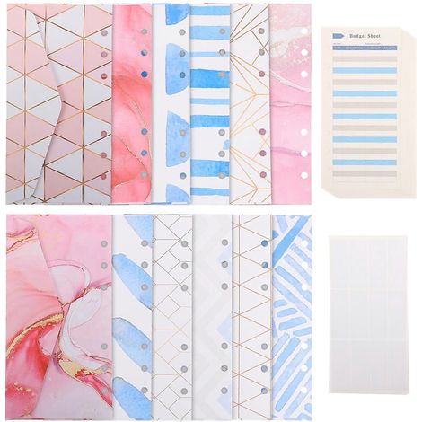 1 lot d'enveloppes à classeur, enveloppes budgétaires à feuilles mobiles, enveloppes décoratives pour l'argent-18X9.5X0.1CM-Colorful (1/3)