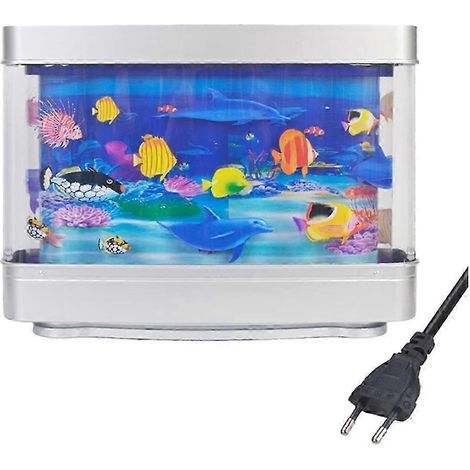 Lampe d'aquarium artificielle à poissons tropicaux, veilleuse, lampe de table LED dynamique effet océan virtuel. (1/5)