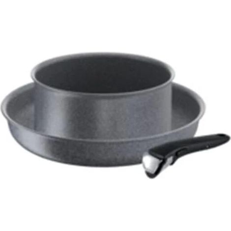 set composto da 1 padella da 28 cm e 1 pentola in alluminio antiaderente da 20 cm + manico - L6829202 - tefal