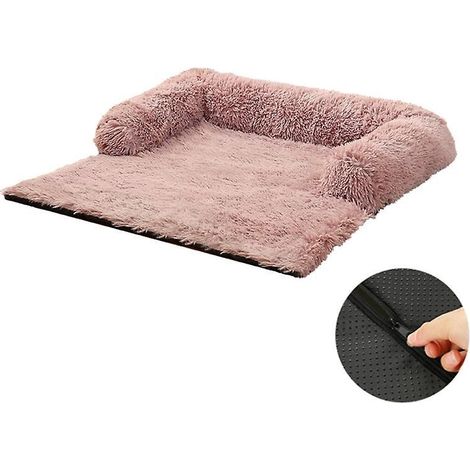 Canapé-lit pour chien, nid douillet d'hiver pour chats, coussin et niche pour chiens moyens et petits - Détachable - Couleur kaki - Coins droits (1/5)