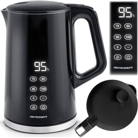 Berdsen bd 71 wasserkocher 17 l schwarz und silber