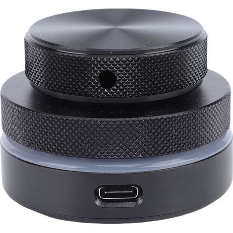 Bouton rotatif personnalisé avec contrôleur de Volume de rotation de page lumineuse RVB 2.4G BT USB C connexion filaire prise en charge pour Windows noir (1/5)