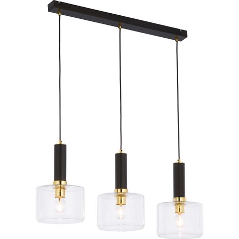 Lampada a sospensione VANES nero/oro 77cm 3xE27 Jupiter