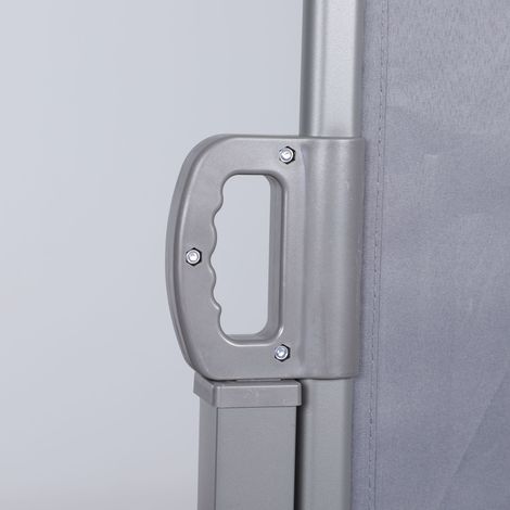Store latérale extensible pour balcon, jardin et terrasse, brise-vue imperméable, anti-vent et anti-UV, 180x600 cm, gris. (1/5)