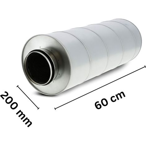 Vents silencieux 200 mm 60 cm silencieux pour conduit ventilation silencieux extraction d'air (1/5)