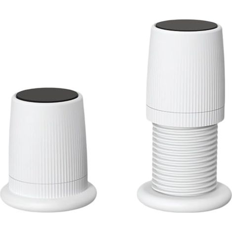 Blanc Lot de 2 tapis de pieds réglables pour meubles, rehausseurs de lit, 76 à 125 mm, antidérapants, blocs de levage pour canapé, table, chaise (1/5)