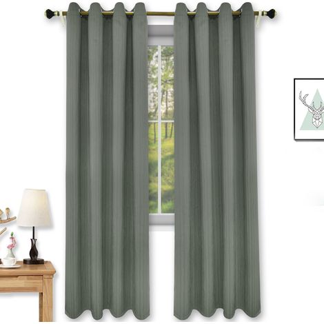Rideaux occultants pour salon, rideaux isolants thermiques, rideaux à œillets, adaptés à la chambre et au salon (lot de 2, 132 x 160 cm).