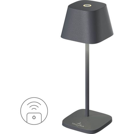 Luminaire extérieur Villeroy & Boch Neapel Micro RC aluminium anthracite L 20 cm lumière chaude IP65 réf. 97261-VB (1/3)