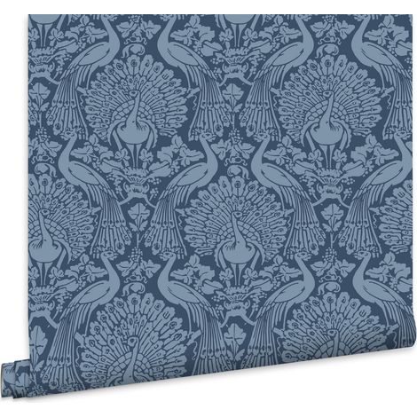 Laura Ashley Peacock Damask Dusky Seaspray Vliestapete 10mx52cm (1/5)