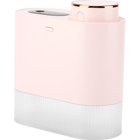 Luftbefeuchter mit 450 ml Fassungsvermögen, zwei Sprühdüsen, intelligentem Digitaldisplay, separater, abnehmbarer Steuerung, USB-aufladbar (mit integriertem Akku), rosa (1/5)