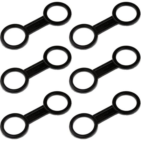 6-teiliges Doppelring-Silikon-Unterwasser-Atemschlauch-Stützset