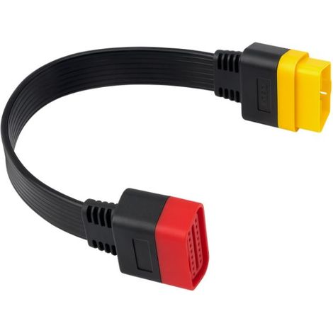 Détecteur de voiture 36CM OBD2 rallonge ordinateur de bord X431 rallonge prise de conversion câblage de transfert mâle-femelle, (1/4)
