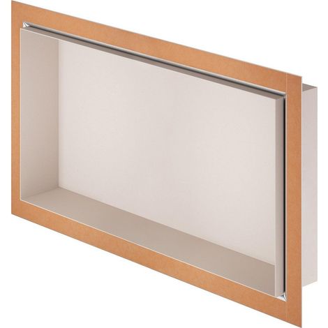 Niche sans carrelage aluminium 30x60 cm DESIGN-NICHE SCHLUTER  TSI - Alu structurée ivoire (1/5)