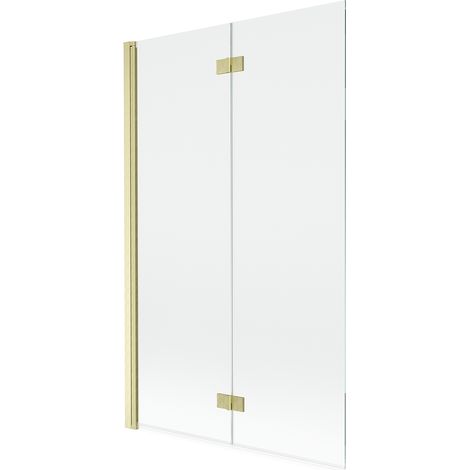 Mexen Mist mampara de baño de 2 alas izquierda 110 x 150 cm, transparente, dorado cepillado - 8A9-110-002-55-00-L (1/5)