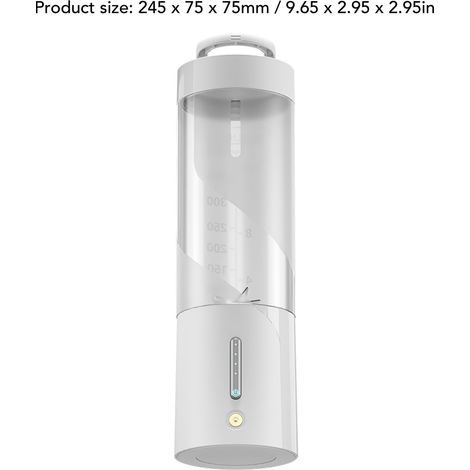 Ortviai Mixeur Portable 450 ml, 15 W, Charge Magnétique, Étanche IPX8, 6 Lames, 20 000 tr/min, Blanc (1/4)