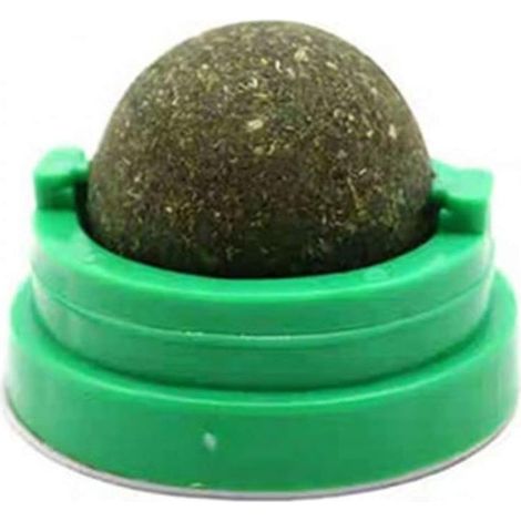 Boule D'herbe À Chat Naturelle Rotative Pour Chat - Jouet Amusant Pour La Maison - Chasing Pour Chaton, Sucette, Menthe, Bâton Dentaire, Mâcher Les Dents (1/5)