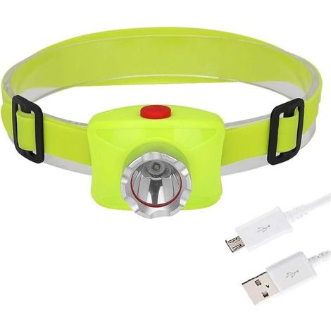 Lampe Frontale 4 Modes LED Phare De Plongée Étanche sous-Marine Plongée sous-Marine Lampe Frontale De Natation Lampe Frontale USB Lampe De Poche Tête Rechargeable-Ensoleillé (1/5)