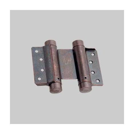 Cerniera a molla doppia azione 75 mm - bronzata - 2 pezzi