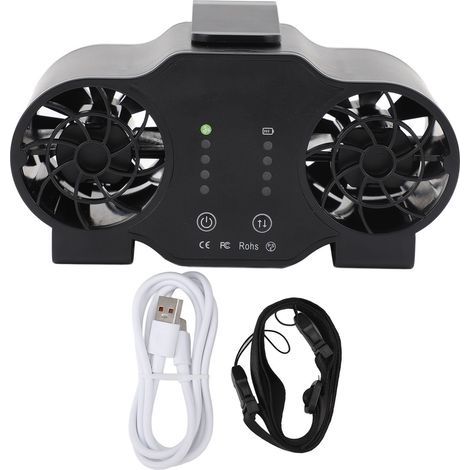 Portable Fan with Belt Clip, 10000 mAh Battery, 4 Speeds + Forward/Reverse Function, USB-C Rechargeable (1/5)