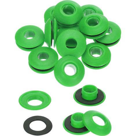 œillets en Plastique pour Bâches, Vert, 25 Pcs pour Auvents (1/5)