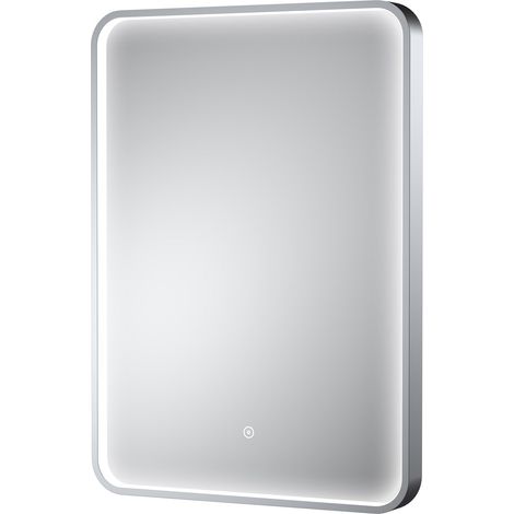 Hudson Reed Pictor Chrome Inset Framed LED Touch Sensor Bathroom Mirror 700mm H x 500mm W