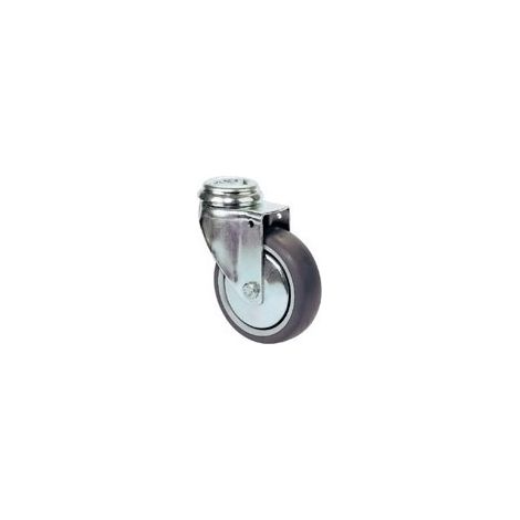 Roulette pivotante ø100 - Hauteur totale : 135 mm - Charge : 100 kg - Blocage : Sans - TENTE (1/2)