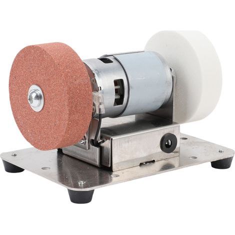Mini-Tischschleifmaschine mit 2 Schleifscheiben, vielseitige elektrische Schleifmaschine zum Schneiden von Holz und Metall, für die Schmuckherstellung und zum Polieren (1/5)