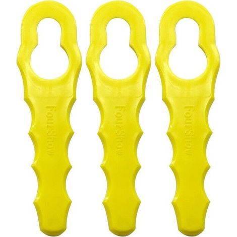 Packung mit 100 Ersatzklingen, kompatibel mit Ryobi Rasentrimmern, doppelt gezahnte Klingenköpfe RAC155, RAC157, RAC158 (1/4)