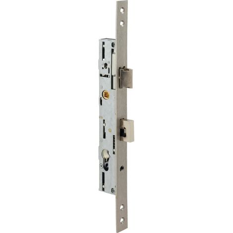 Metalux – Serrure électrique 3 points T7 – Entraxe 92 mm – Têtière inox – Réversible – Axe des tringles variable 15/22,5 mm (1/3)