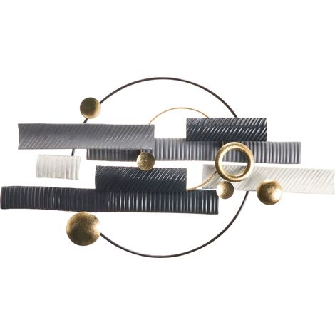 Glam Wall Decor Multicolour Iron Hanging Vertical & Horizontal Metal Wall Accent Piece Industrial Colours GLENADE
