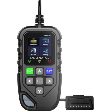 Scanner OBD2 avec testeur de batterie – Scanner OBD2 avancé, lecteur de codes d'erreur pour vérifier le voyant moteur, scanner OBD-II pour voitures (1/4)