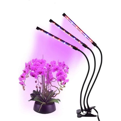TrAdE Shop Traesio - Lampada Da Coltivazione Piante A Led Flessibile Serra Coltura Idroponica 3 Steli - (1/5)