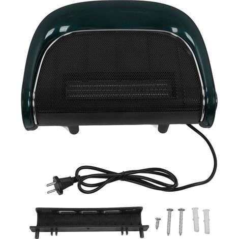 Radiateur mural accroché sans perçage, chauffage PTC étanche pour salle de bain, prise UE 220V vert (1/5)