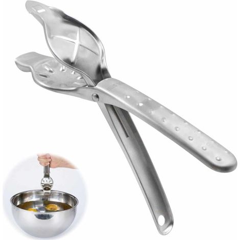 Pinzas de acero inoxidable dos en uno para sacar la comida caliente del microondas protección contra quemaduras para vidrio y porcelana - Crezuo