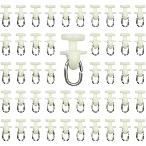 Crochets rail rideau - Intérieurs - Blancs - Lot de 100 (1/5)