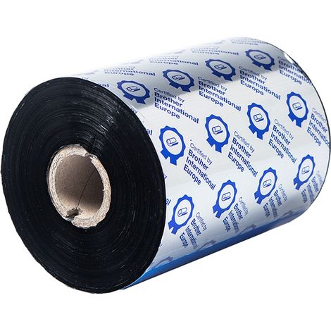 BROTHER 6 Rollos de Ribbon de cera/resina premium de 110mm de ancho y 600m de longitud.