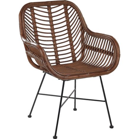 Dining Chair CANORA Rattan Brown
